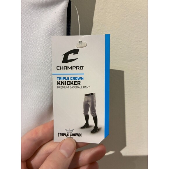 NWT Champro White Triple Crown Knicker Premium Baseball Pant - Youth L - Picture 3 of 5